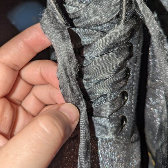 Dr. Martens Sparkly Metallic Ribbon Lace Boots Womens SZ 7 - Picture 6 of 6
